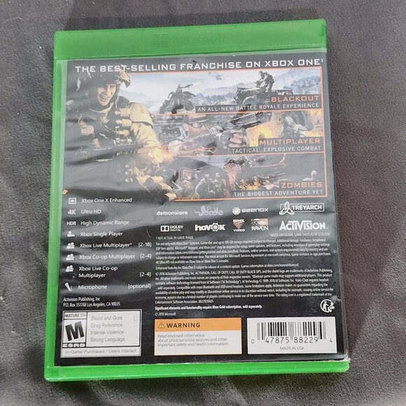 Microsoft Xbox One Call of Duty Black Ops 4 4K Ultra HD HDR Original Game Disk - Picture 5 of 16